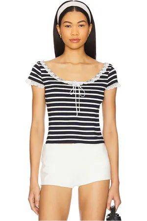 For Love & Lemons Suzette Stripe Top in