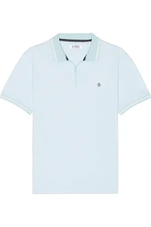 Original Penguin Jacquard 1/4 Zip Tipped Polo in