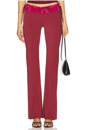 DANIELLE GUIZIO Ruched Side Tie Stretch Pant in