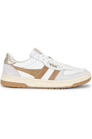 Gola Hawk Sneaker in White Light Caramel & Gold