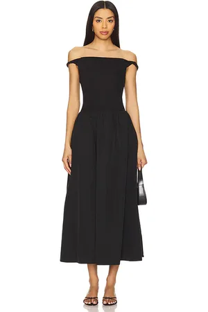 ASTR Off Shoulder Poplin Dress in