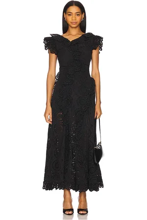 AKNVAS Charli Cotton Eyelet Midi Dress in