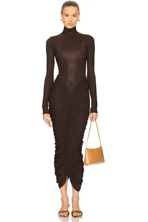 Helsa The Super Sheer Ruched Dress in