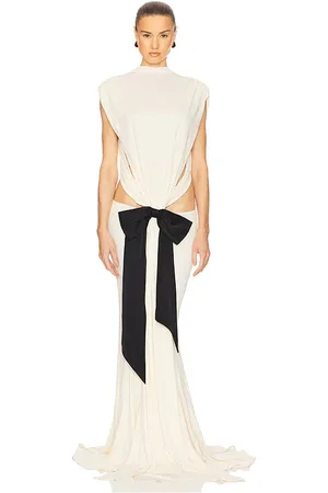 Helsa The Constantina Jersey Dress With Bow in
