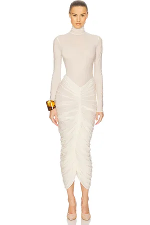 Helsa The Super Sheer Ruched Dress in