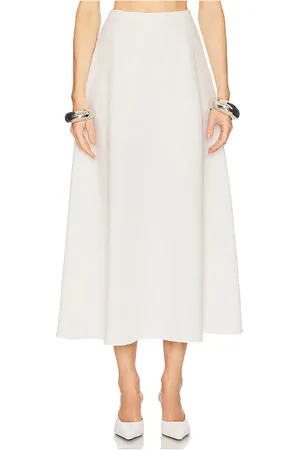 Helsa The Heavy Crepe Midi Skirt in
