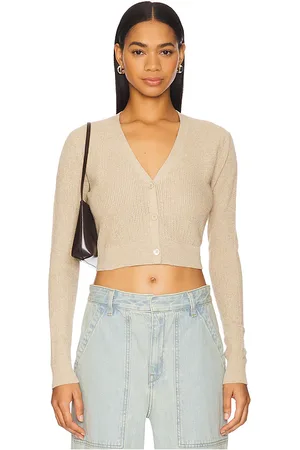 ENZA COSTA Cropped V Neck Cardigan in