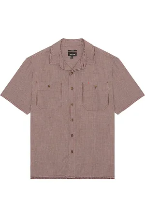 Brixton Micro Plaid Relaxed Short Sleeve Shirt in