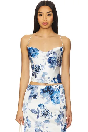 ALICE+OLIVIA Valentina Cropped Corset Top in