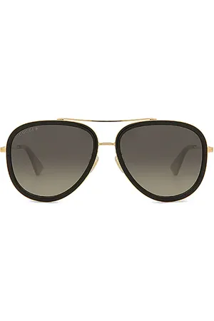 Gucci Web Block Pilot Sunglasses in