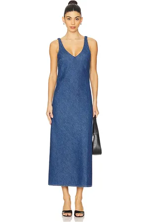LnA Denim V Slip Dress in