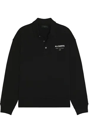 AllSaints Underground Long Sleeve Polo Shirt in