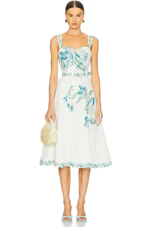 HEMANT AND NANDITA Midi Dress With Buckle Belt in