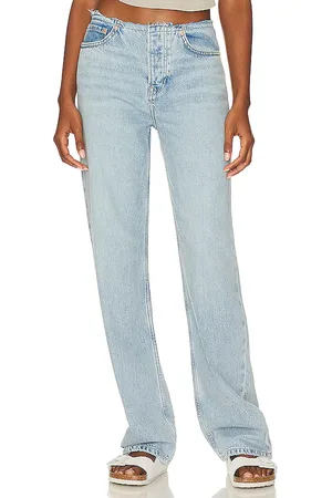 GRLFRND Jordan Low Rise Frayed Waist Boyfriend in