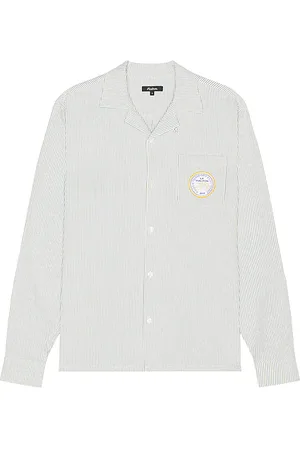 Malbon Golf Saint-Tropez Seersucker Long Sleeve Shirt in