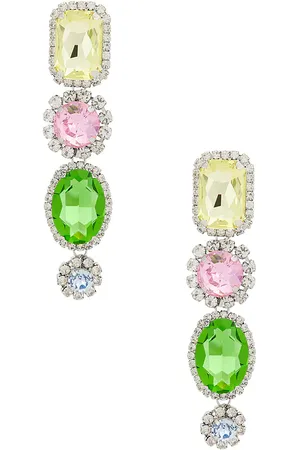 AREA Crystal Drop Earrings in