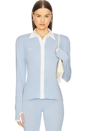 Rowen Rose Long Sleeve Polo Top in