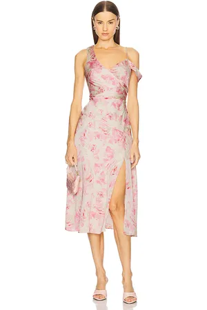ASTR Asymmetric Ruched Waist Dress in
