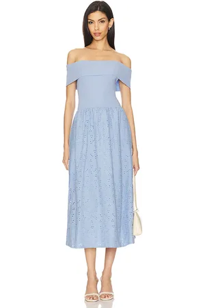 ASTR Mixed Media Off Shoulder Dress in