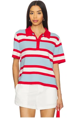 ALICE+OLIVIA Tillie Striped Polo in