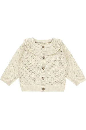 Quincy Mae Kids Ruffle Collar Cardigan in