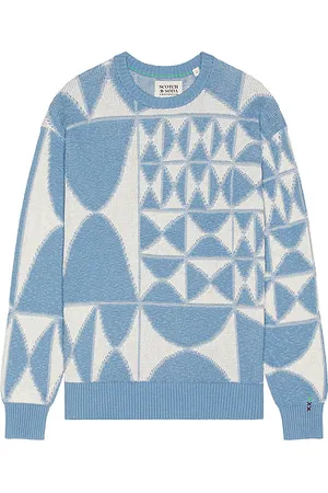 Scotch&Soda Textured Jacquard Crew Neck Sweater in