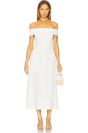 ASTR Mixed Media Off Shoulder Dress in