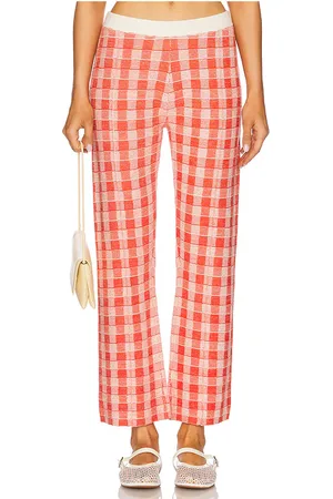 Guest In Residence Gingham Flare Pant in