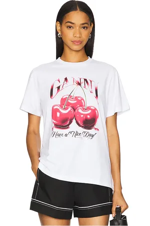 Ganni Cherry Relaxed T-shirt in