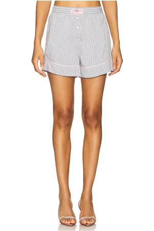 Ganni Yarn Dyed Stripe Elasticated Shorts in
