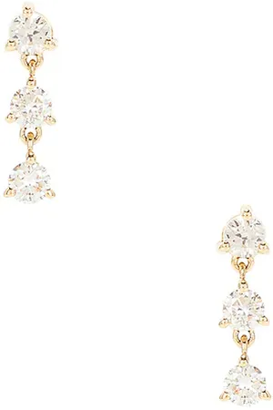 EF Collection Triple Prong Set Diamond Stud Earring in