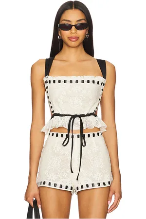 For Love & Lemons Charlotte Lace Top in