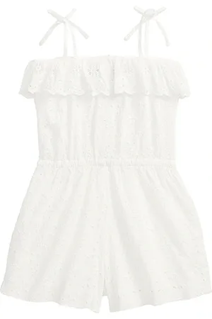 Ralph Lauren Kids Sleeveless Eyelet Romper in