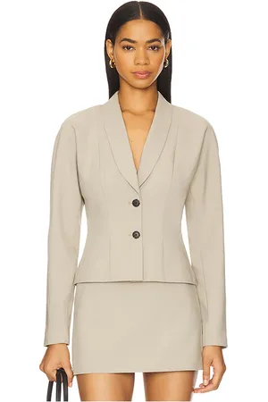EAVES Liah Blazer Top in Khaki in