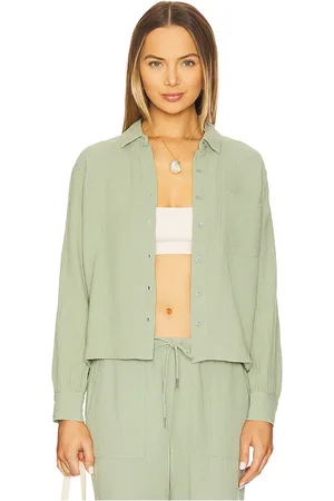 Bobi Cropped Button Up Shirt in