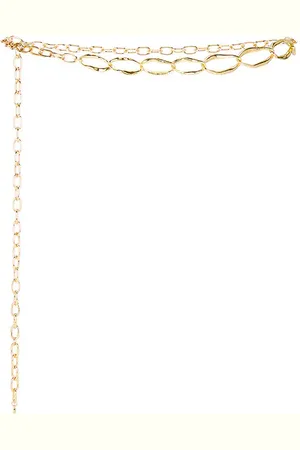 Ettika Hammered Oval Link Chain Belt in