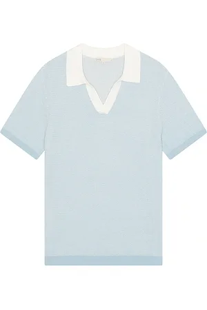ONIA Cotton Textured Johnny Collar Polo in
