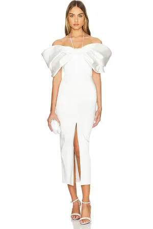 Rasario Bow Embellished Midi Dress in