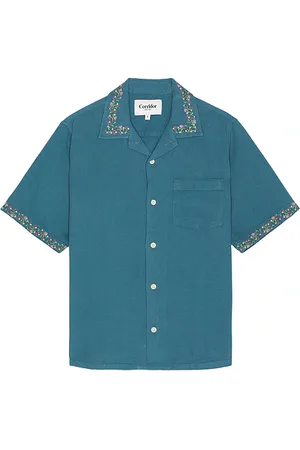 Corridor Hopsack Embroidered Camp Shirt in