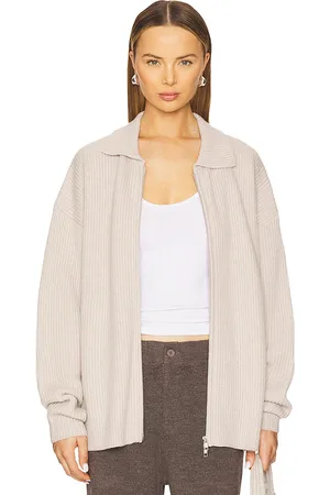 AYA MUSE Cashmere Collared Zip Up in