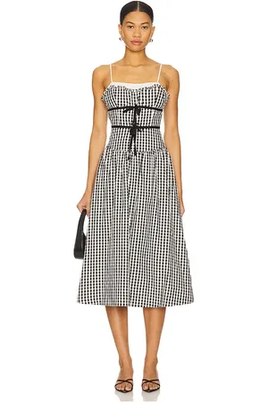 For Love & Lemons Georgia Gingham Midi Dress in