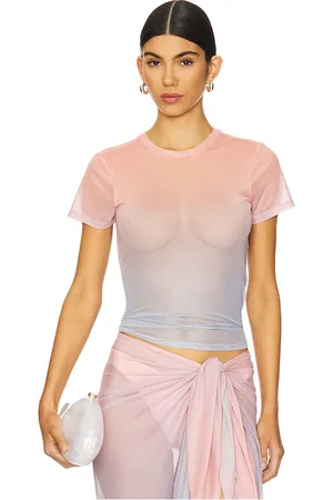 GOOD AMERICAN Mesh Baby Tee in