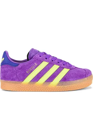 adidas Kids Gazelle Sneaker in Active Purple Solar Yellow & Collegiate Purple