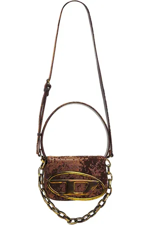 Diesel Faux Fur Logo Shoulder Bag in