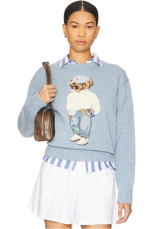 Ralph Lauren Cotton Bear Crew Neck Top in