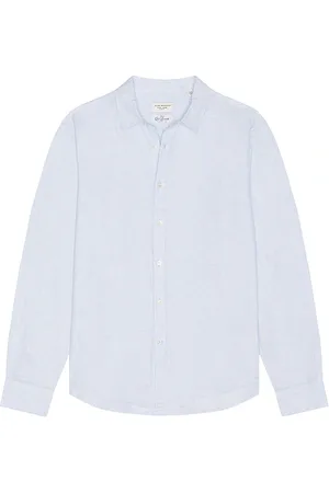 CLUB MONACO Slim Italian Linen Stripe Shirt in