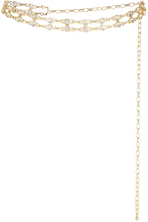 Ettika Double Crystal Chain Link Belt in