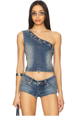 Boys Lie Party Half Denim Top in