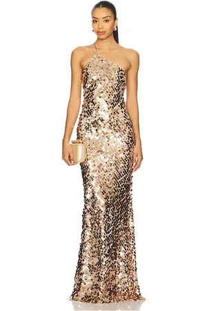 The Sei Paillette One Shoulder Gown in