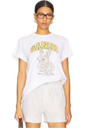 Ganni Basic Jersey Baby Bun Relaxed T- Shirt in